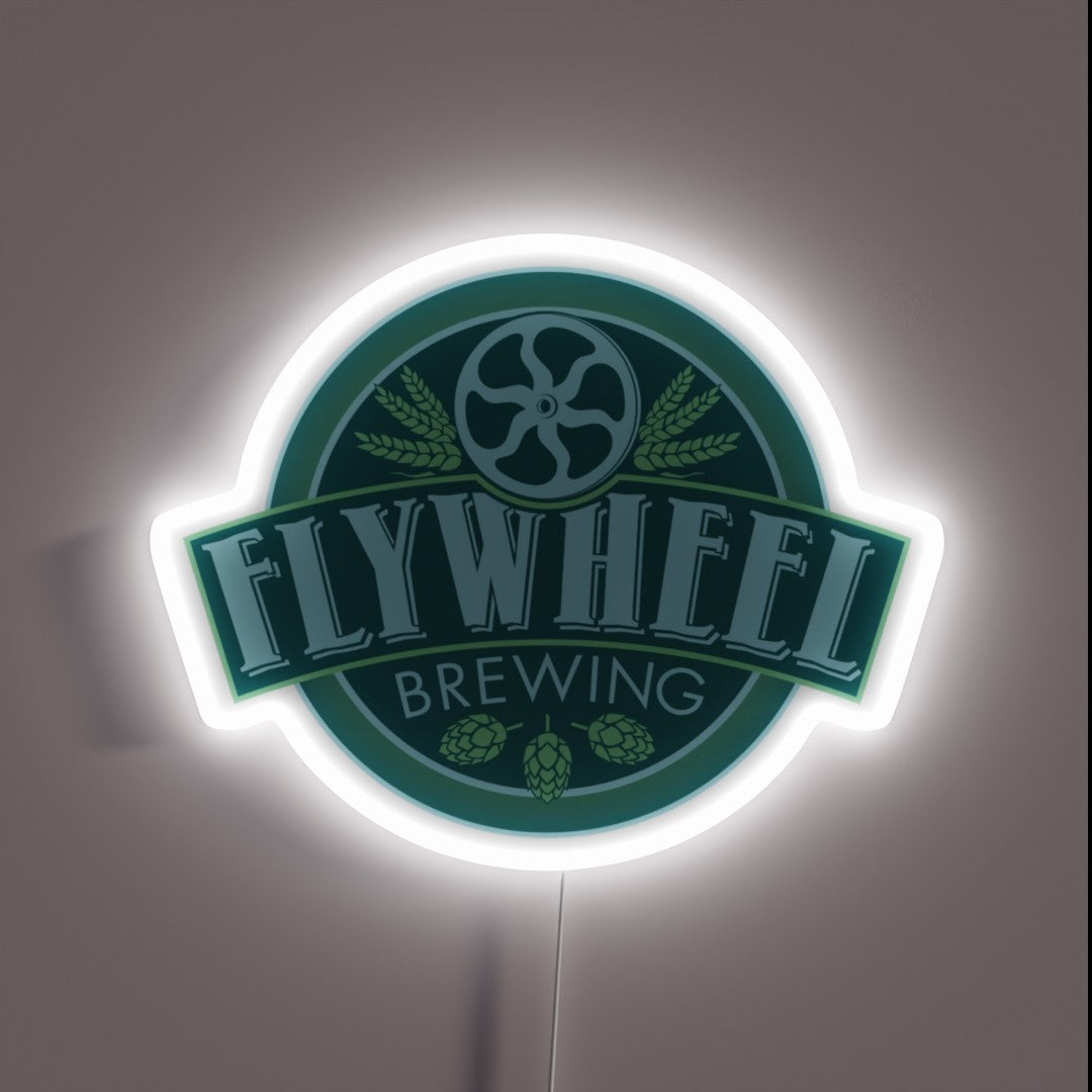 Flywheel Brewing Logo Rgb Neon Sign – Neon Factory