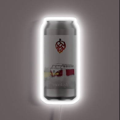 Neon beer decor featuring vibrant colors and hoppy theme
