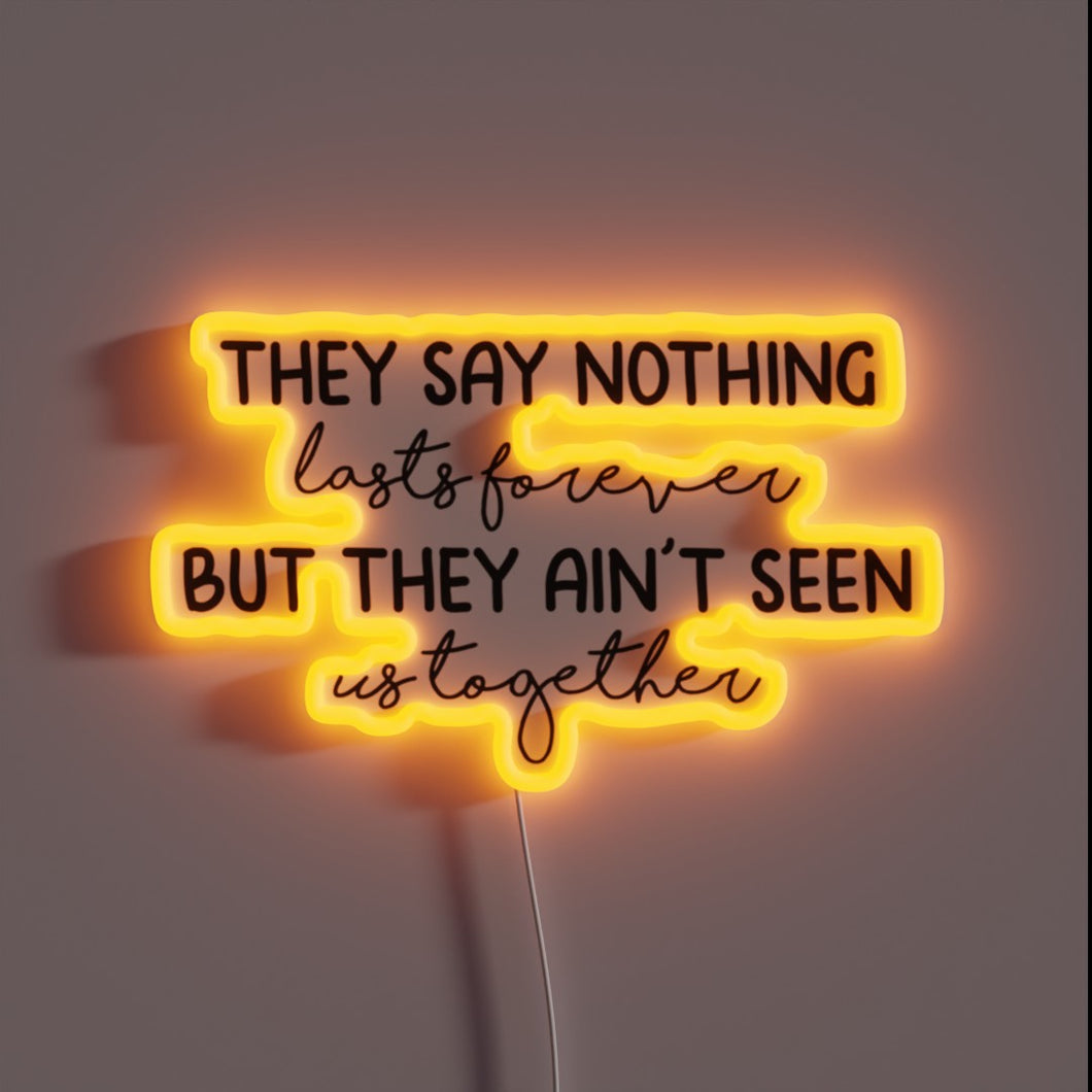 Vibrant Forever After All Neon Sign with Colorful RGB Lighting