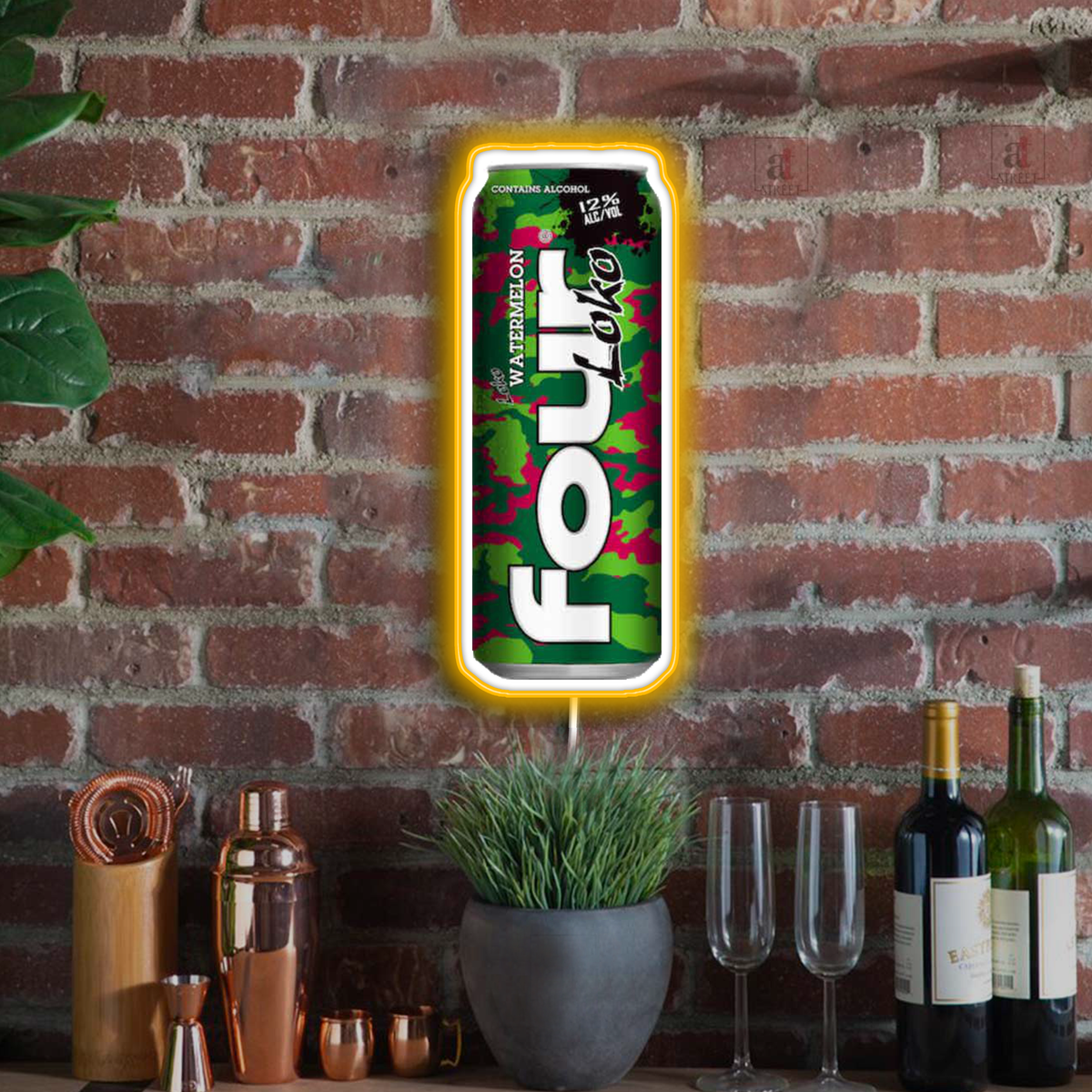 Four Loko Watermelon Bar Neon Sign Made with LED