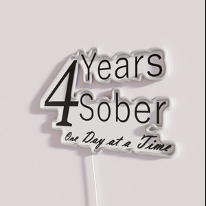 Customizable Neon Wall Sign for Sobriety Milestone Celebrations and Anniversaries