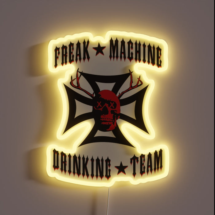 Vibrant RGB neon sign for gamers and bar enthusiasts gathering
