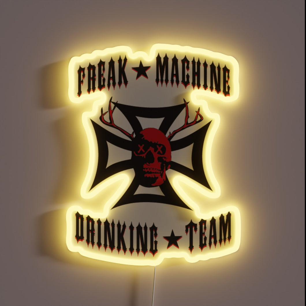 Vibrant RGB neon sign for gamers and bar enthusiasts gathering