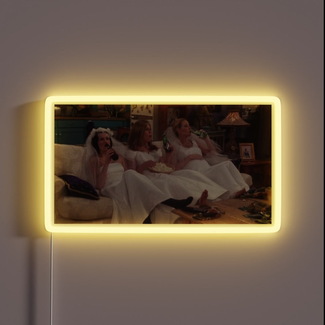 Neon RGB Wedding Dress Sign for Bridesmaids' Special Friend Gift