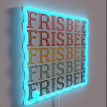 Load image into Gallery viewer, Vibrant Neon Sign Featuring Flying Discs and Whimsical Humor
