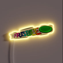 Load image into Gallery viewer, Neon Frisbee LED Sign with Color-Changing RGB Display Features