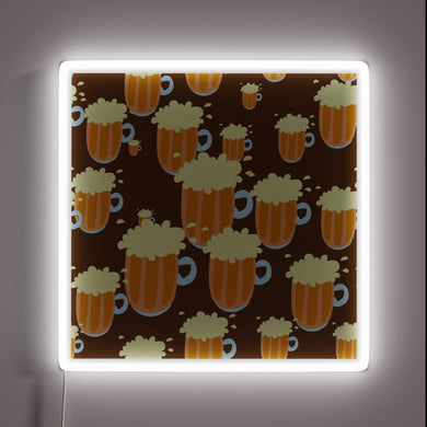 Eye-catching Illuminated Sign in Vibrant Color Changing Frothy Ale Style