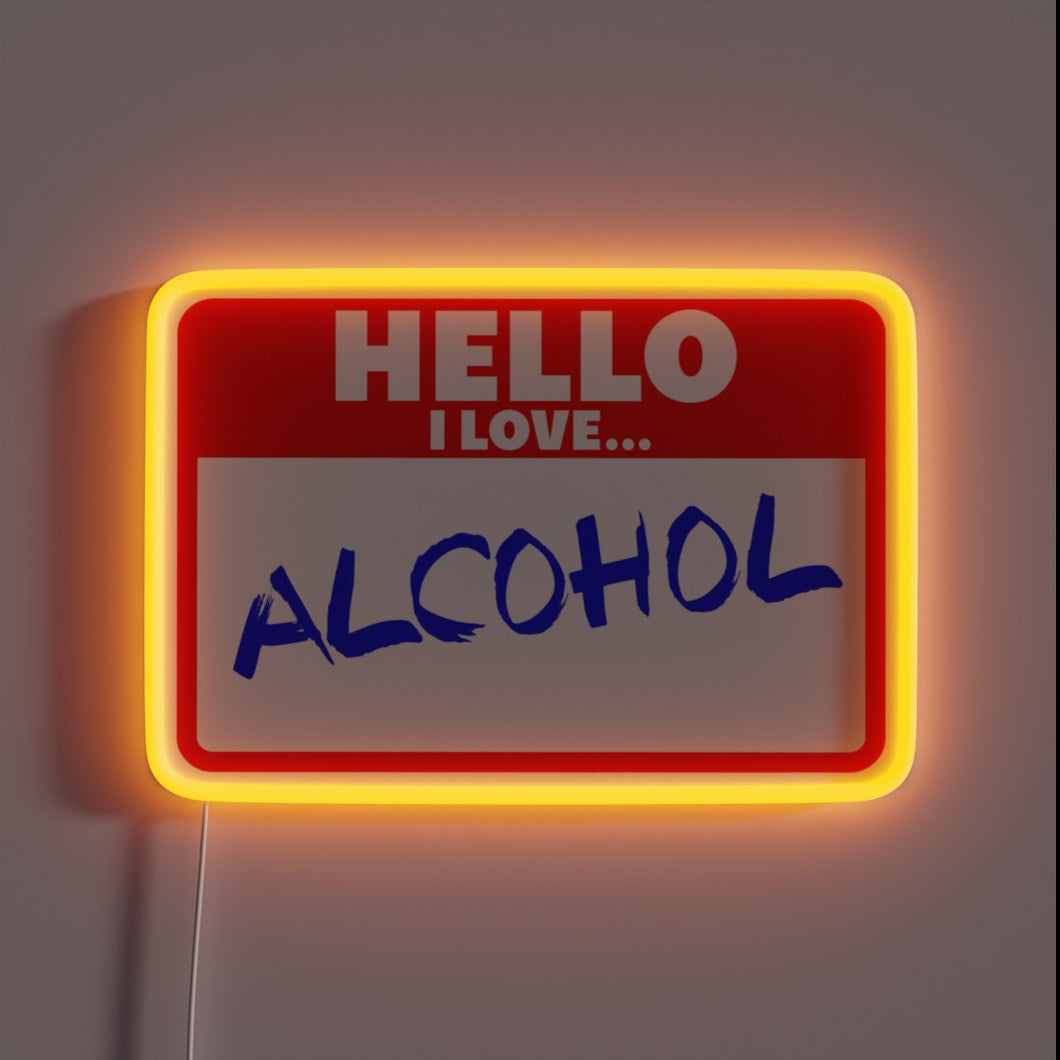 Neon Bar Sign with Humorous RGB LED Lighting Features