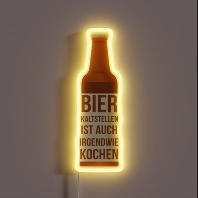 Neon Beer Pong Sign with Comedic Cold Spot Sayings