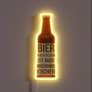 Neon Beer Pong Sign with Comedic Cold Spot Sayings