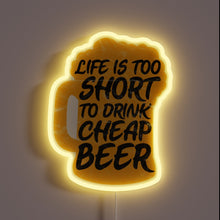 Load image into Gallery viewer, Neon beer lover gift sign with colorful RGB lighting effect