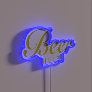 Humorously lit beer-themed gift sign for breweries or beer enthusiasts
