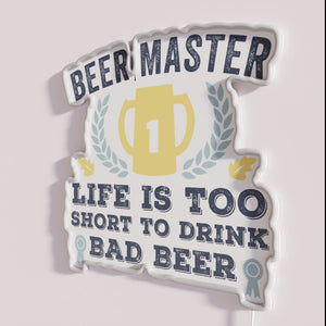 Vibrant Neon Sign for Humorous Beer Enthusiast's Home Bar Decoration