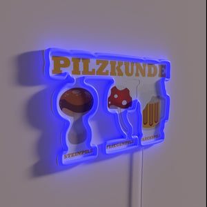 Neon beer humor sign with fun sayings and mycology twist