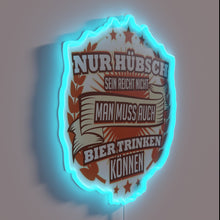 Load image into Gallery viewer, RGB Neon Sign: Cheerful Beer Quotes Perfect for Oktoberfest Parties Inside