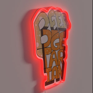 Colorful RGB Neon Sign for Beer Lovers at Oktoberfest Gatherings