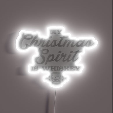 Retro-Style RGB Neon Sign Reading 'Merry Drunkmas' in Bold Letters