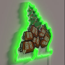 Load image into Gallery viewer, Hilarious Holiday Cheer Cartoon Beer Can Neon Sign Decoration Gift