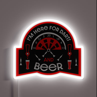 Neon Darts Sign, Perfect Gift for the Loving Father's Fun Space