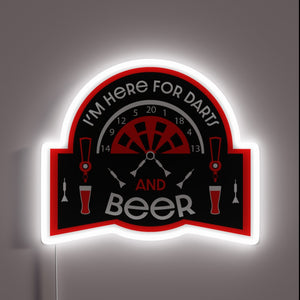 Neon Darts Sign, Perfect Gift for the Loving Father's Fun Space