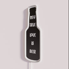 Load image into Gallery viewer, RGB Neon Sign with Funny Beer Lover Gift Message Design