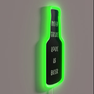 RGB Neon Sign: Humorous Beer Lover's Delightful Personalized Bar Decor Gift