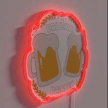 Load image into Gallery viewer, Quarantine Drinking Lover Neon Sign in Bright RGB LED Colors
