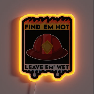 Laughing Firehouse Sayings in Bright Colorful RGB Neon Sign Glow