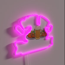 Load image into Gallery viewer, Comedic beer enthusiast quote in vibrant RGB neon glow design