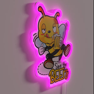 Brighten up your bar with our funny bee beer sign.