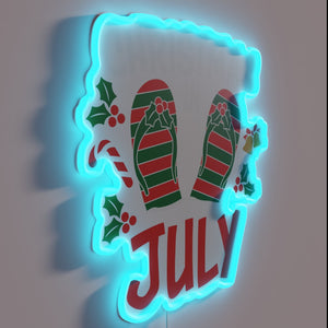 Bring tropical vibes home with colorful Neon Summer Beach Sign