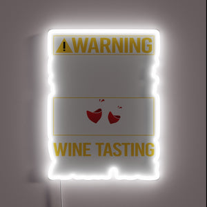 Laughter Ensues with Every Glass of Wine in Colorful Sign