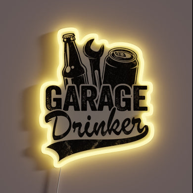 Add humor to your garage with this funky beer sign.