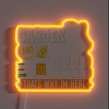 Load image into Gallery viewer, Quirky garden decor with humorous motivation in bold neon letters.