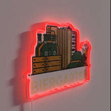 Load image into Gallery viewer, German Biergarten themed LED sign with multicolor RGB illumination
