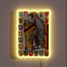 Load image into Gallery viewer, Authentic German-made RGB neon sign exudes national pride and culture.