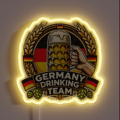 Vibrant RGB Neon Sign for German Beer Festivals and Events