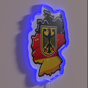 Germany Country Name in Vibrant RGB Neon Lighting Sign Design