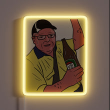 Load image into Gallery viewer, Bring the party home with this vibrant RBG dog sign.