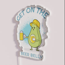 Load image into Gallery viewer, Neon Beer Belly Sign, Funny Gag Gift for Him Inside