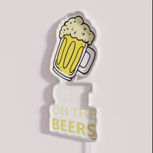 Load image into Gallery viewer, Neon RGB beer gag party gift for men and women