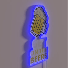 Load image into Gallery viewer, Neon RGB beer pun novelty gift sign for him/her.