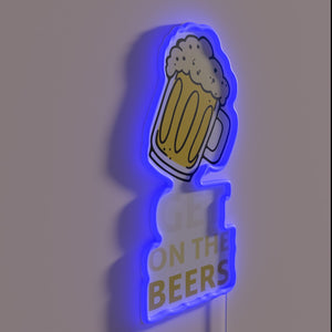 Neon RGB beer pun novelty gift sign for him/her.