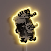 Load image into Gallery viewer, Neon bar sign featuring vibrant white lights in RGB mode