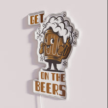 Load image into Gallery viewer, Neon Beer Bar Decor with Funny Word Graphic Sign