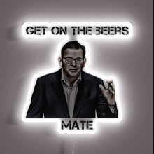 Load image into Gallery viewer, Neon beer bar pub decor sign in RGB colours