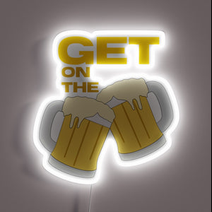Eye-catching, customizable beer lover's RGB neon bar decoration sign.