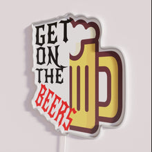 Load image into Gallery viewer, Neon beer bar signs with colorful RGB LED lighting options