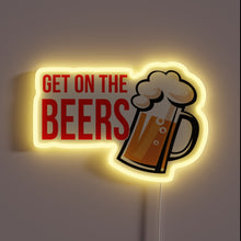Load image into Gallery viewer, Brighten up your bar with this bold RGB beer sign