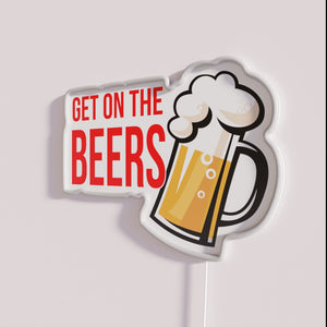Eye-catching RGB neon beer bar pub decor signage illuminations solution.